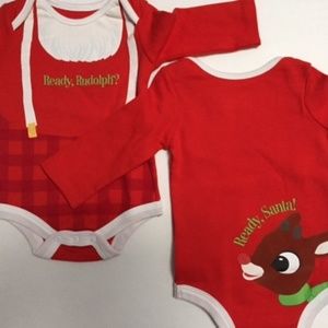 Santa and Rudolph Onesie